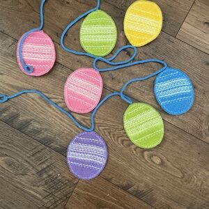 Easter Egg Crochet Garland - Multicolor Pastel